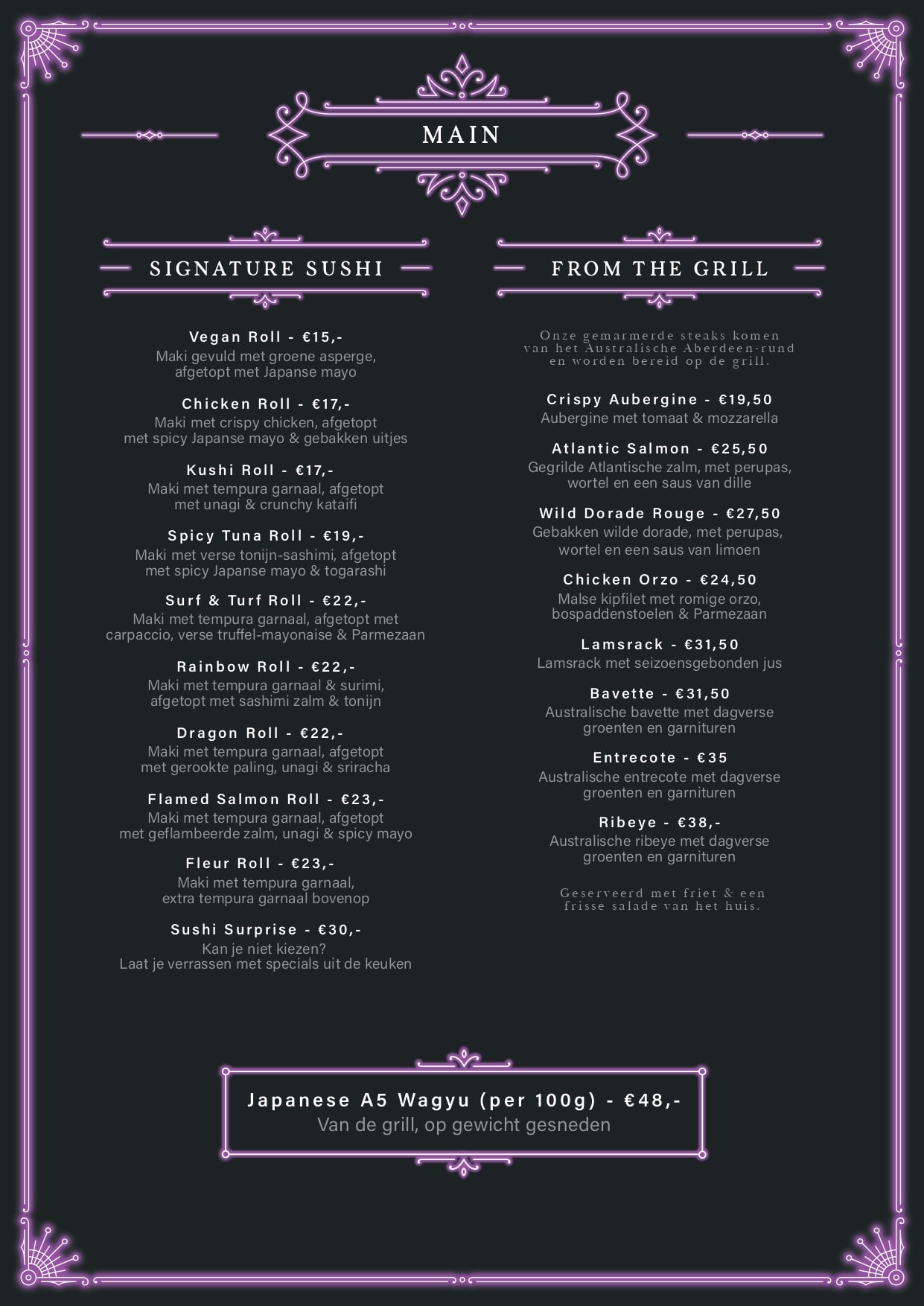 Gastro-someren-menukaart